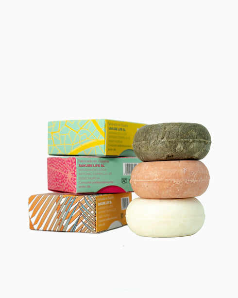 pack champú sólidos cuero cabelludo seco, normal y graso